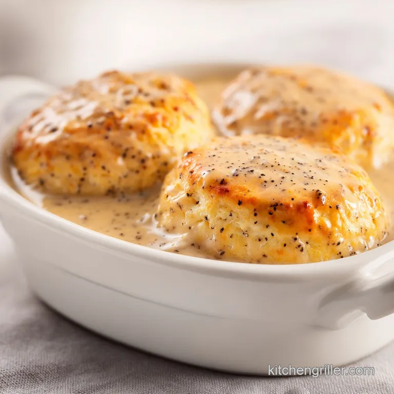 Sausage Gravy and Biscuit Casserole: Lighter and Creamier