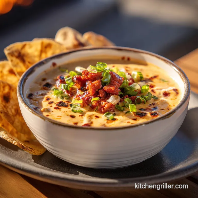 Smoked Queso Dip Recipe on Pellet Grill with Chorizo