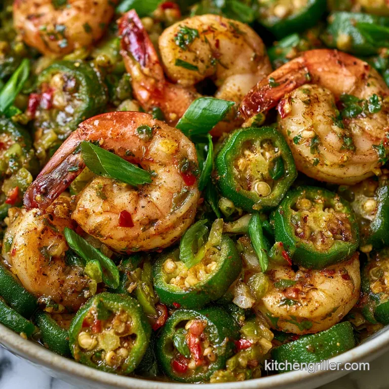Smothered Okra with Shrimp: Southern Classic