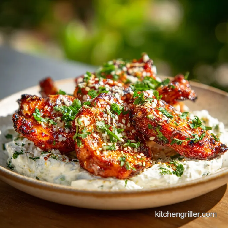Smoked cream cheese appetizer on a white plate, garnished with vibrant paprika and served with golden toasted baguette sli...