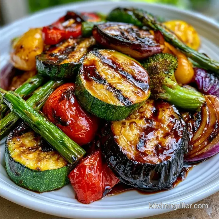 Zesty Marinated Grilled Vegetables with Balsamic